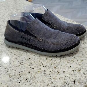 Crocs Dual Comfort Santa Cruz Playa Slip-On Loafers Gray Mens Size 7, M 204835